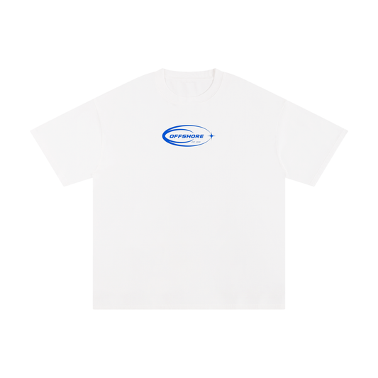 Unisex Pure Cotton Blue Oval T-Shirt