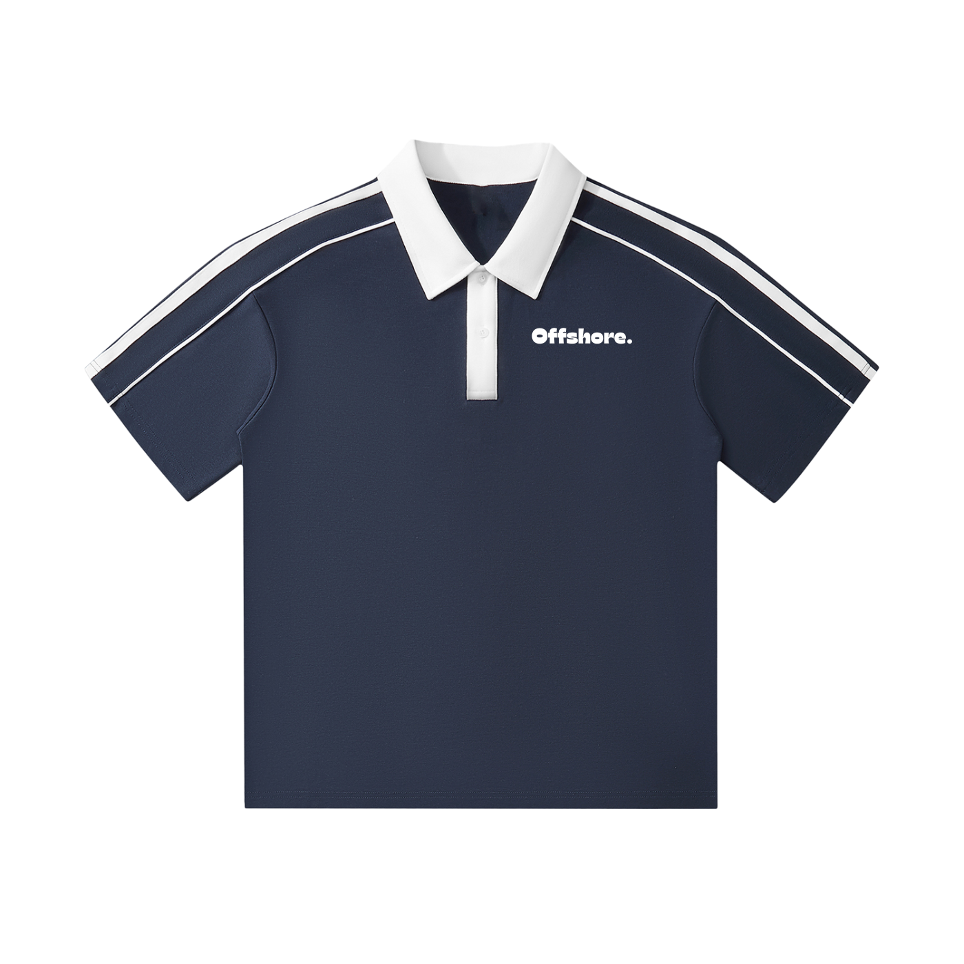 Contrast Collar Short-Sleeve Polo Shirt