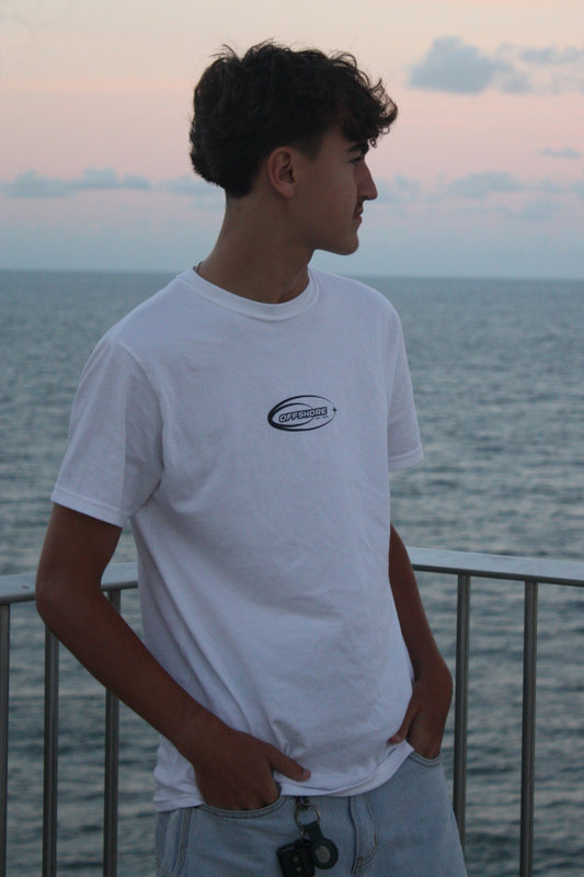 Embroidered Unisex Crewneck T-shirt White