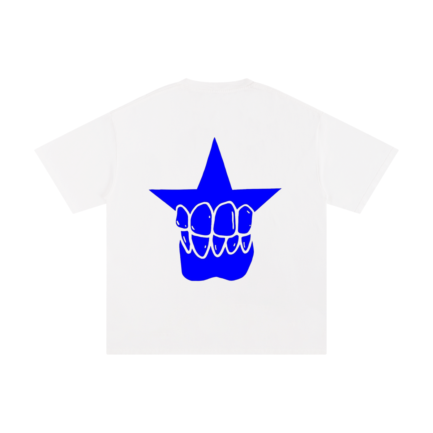 Unisex Pure Cotton Blue Oval T-Shirt